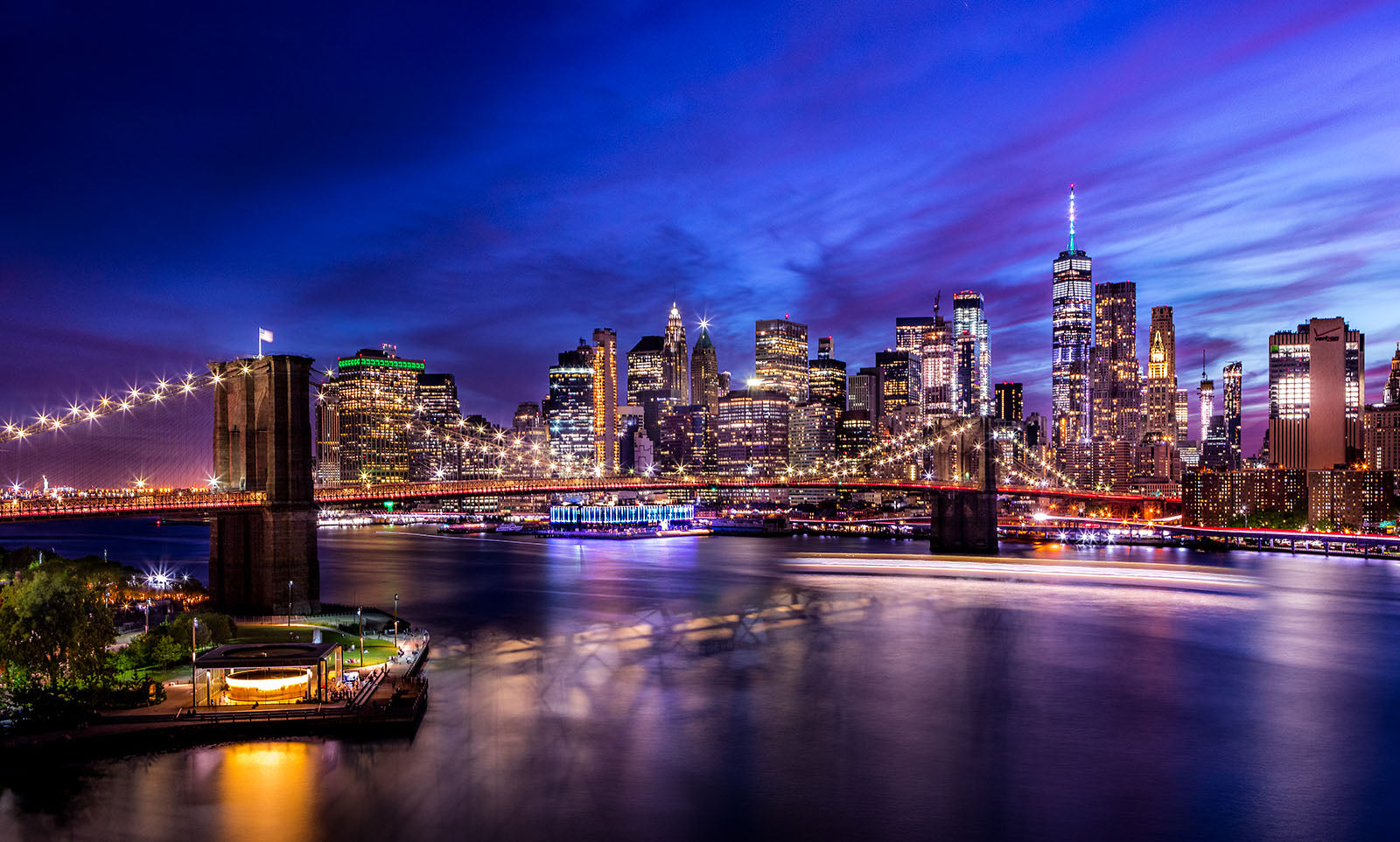Downtown Manhattan in Purple
