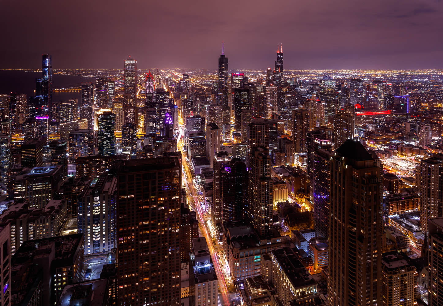 Admiring Chicago by Night
